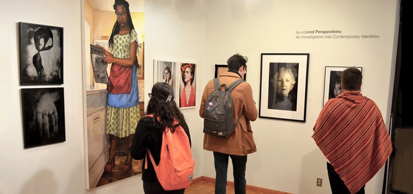 Visitors enjoying the gallery