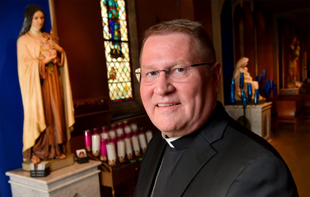 Bishop Louis Tylka at the Cathedral of Saint Mary of the Immaculate Conception